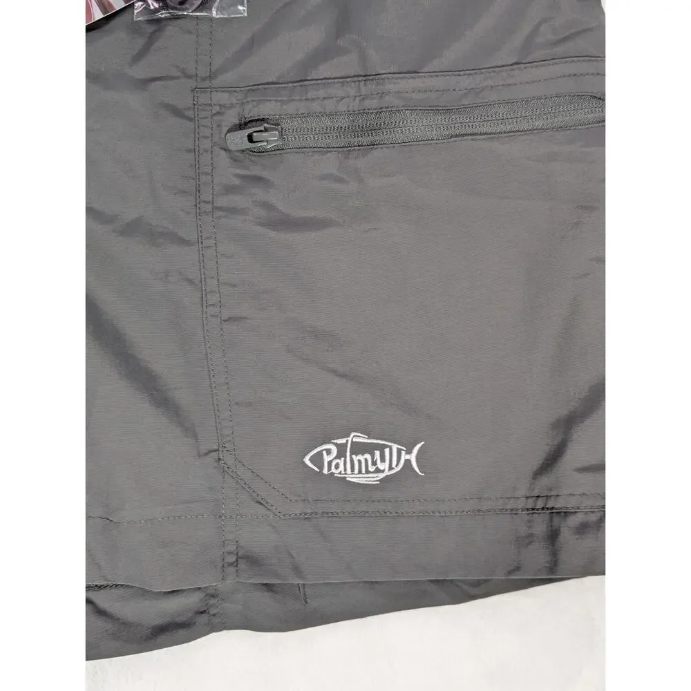Palmyth Mens Performance Fishing Shorts NWT Size 38 XL Charcoal Gray 6.5